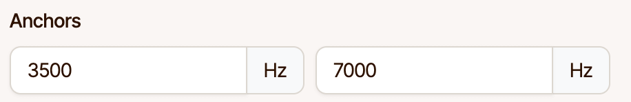 Configuring anchors in MUSHRA study