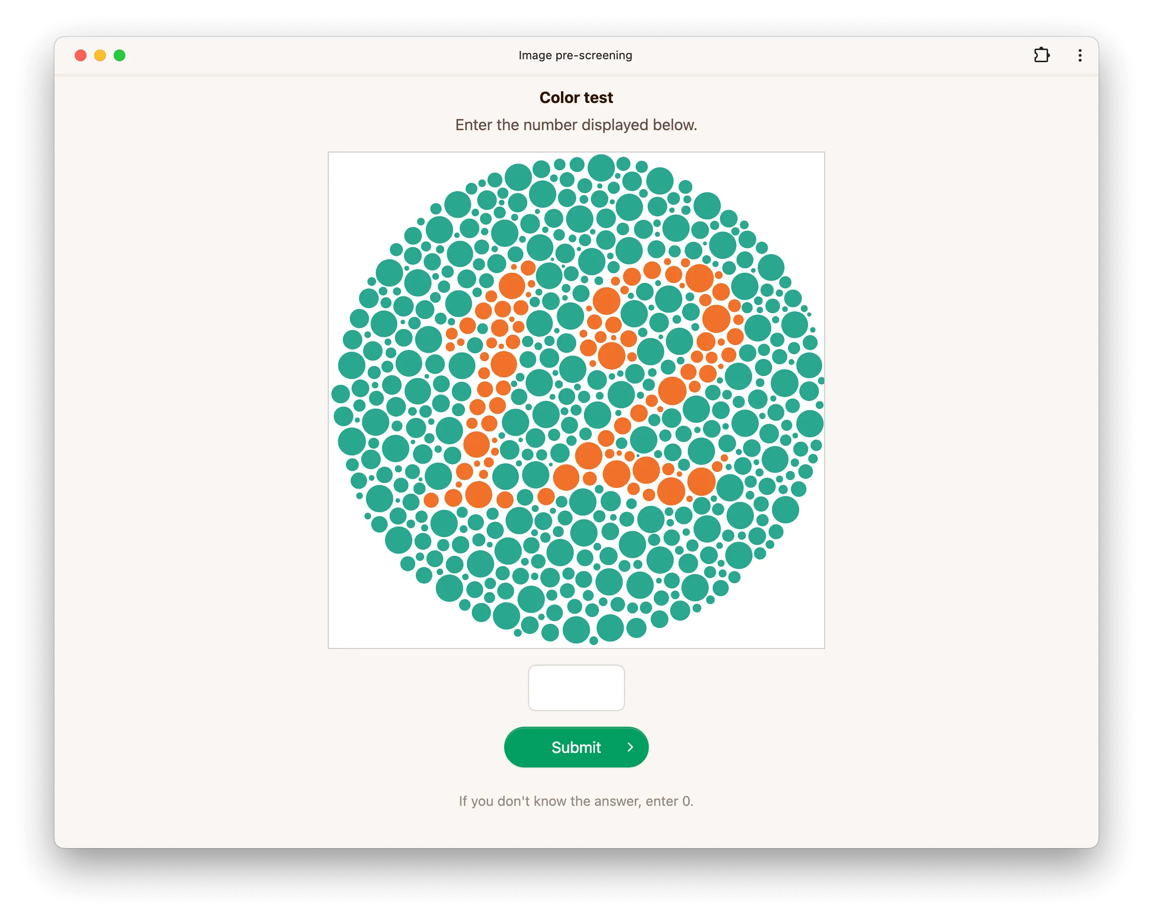 Image pre-screening interface