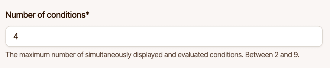 Number of conditions