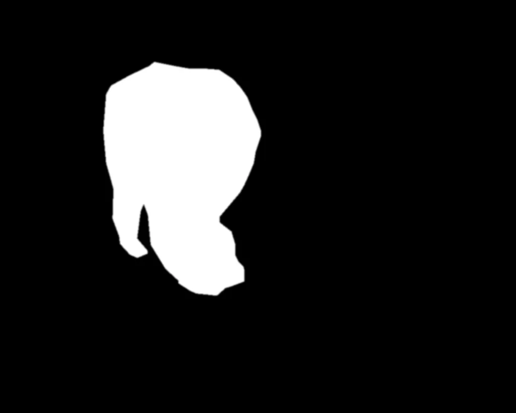 Reference mask for the example bear image